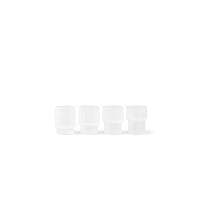 Bild av ferm LIVING Glass Ripple Small, klar, 60 ml, glas, set om 4
