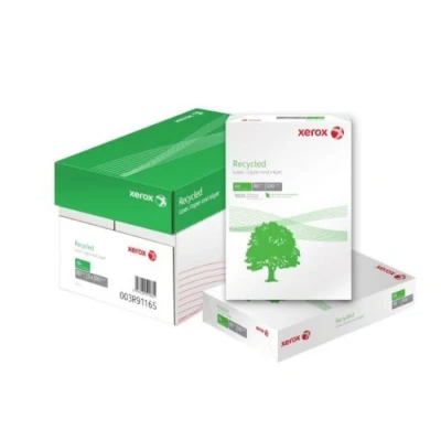 Bild av Xerox återvunnet papper 003R91165 DIN A4 80 g/m² kopieringspapper för laserskrivare och kopiatorer tillverkat av 100% avfall 1 kartong, 5 paket, 2 500 ark