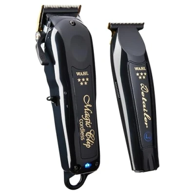 Bild av Wahl Cordless Barber Combo Sladdlös Barberarkombination Black Magic Clip &amp; Detailer Li Titanblad, 100 minuters drifttid