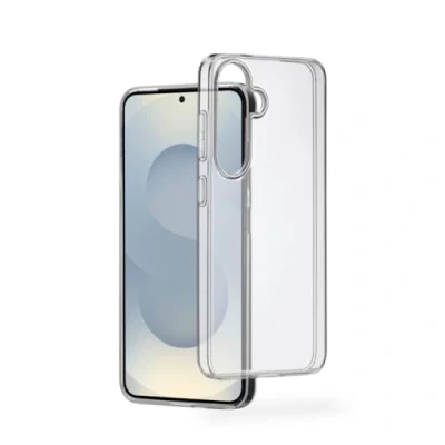 Bild av Hama Fodral för Galaxy S25+ (mobilskal, skyddsfodral baksida, fodral, reptåligt, extra skydd kamera och display, trådlös laddning kompatibel, transparent, slim, tunt fodral) transparent