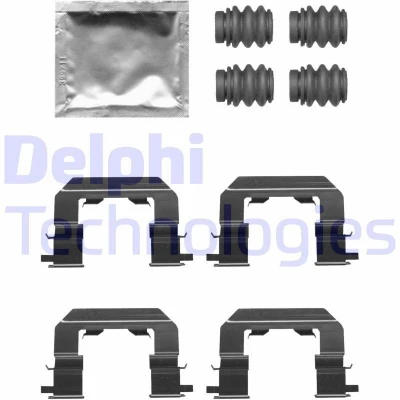 Bild av DELPHI LX0671 Kit d&#039;accessoires, plaquette de frein à disque FIAT: 500L, KIA: CARENS 4