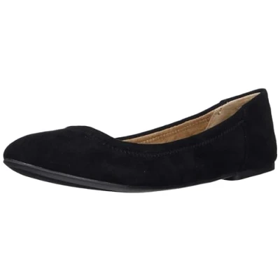 Bild av Amazon Essentials kvinnors Belice balett platt, svart microsuede, 13 bred