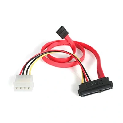 Bild av StarTech.com SAS till SATA slimline kabel, SFF 8482 med IDE strömkabel, 1 x (7 stift) (29 LP4 (kontakt)