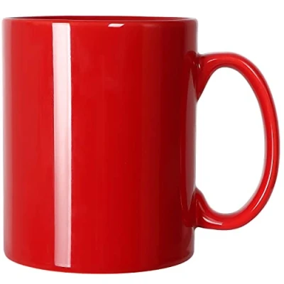 Bild av Smilatte 59 ml extra stor keramisk kaffemugg, M017 klassisk porslinschef superstor tekopp med handtag för kontor och hem, röd