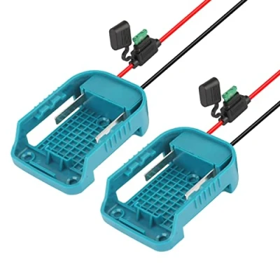 Bild av 2 paket QUPERR Power Wheel Adapter med säkring och strömbrytare, batteriadapter för Makita 18V litiumbatteri, strömkonverterare DIY arbetsljus, Ride On Truck, RC leksaker robotik