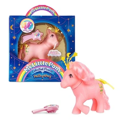 Bild av My Little Pony Classics Himmelska ponnyer Vintergatan Retro 10 cm Samlarobjekt Lekfigur, Perfekt för barn, småbarn, vuxna, flickor och pojkar i åldrarna 3+