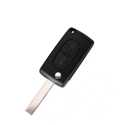 Bild av Nyckelfodral för Peugeot 207 307 308 3008 5008 807 Expert Partner C2 C3 C4 C8 Berlingo Jumpy CE0523 2 knappar blad med spår batterifri modell Phonillico®