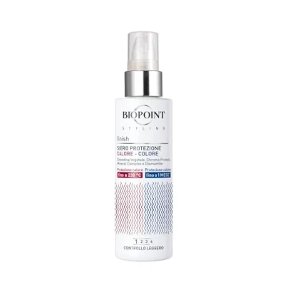 Bild av Biopoint Styling Värme och färgskyddsserum, skydd upp till 230 grader från Phons värme, plattång locktång färgskydd 1 månad motstår blekning, 200 ml
