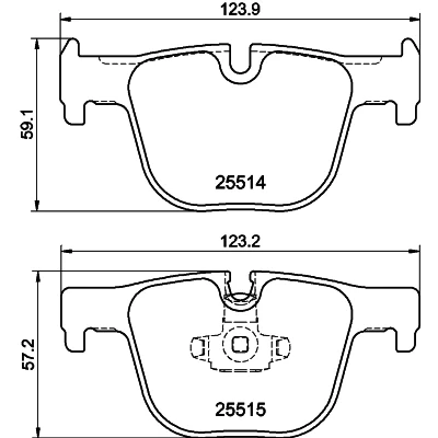 Bild av HELLA 8DB 355 019 781 Jeu de plaquettes frein préparé pour indicateur d&#039;usure BMW: 3 Touring, Berline, 4 Gran Coupe