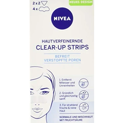 Bild av NIVEA Clear Up Strips Remsor för Hudförfining och Avlägsnande av Hudorm, Ett Paket