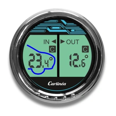 Bild av Carlinea 485004 Intern/Extern Termometer 50 Hi Tech 50, Svart