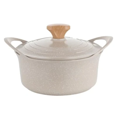Bild av FLORINA Aluminiumkastrull OSLO 6,7 l 28 cm Diameter I Keramisk Non Stick Beläggning Ergonomiskt Softgrip Handtag Värmetålig Kastrull lämplig för Induktions , Gas och Elektriskaspisar