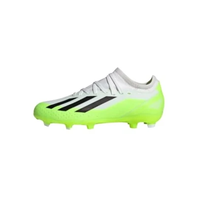 Bild av adidas Performance X CRAZYFAST.3 Fotbollsskor fasta dobbar för barn, Storlek: 28, Footwear white/core black/lucid lemon Textil/syntet