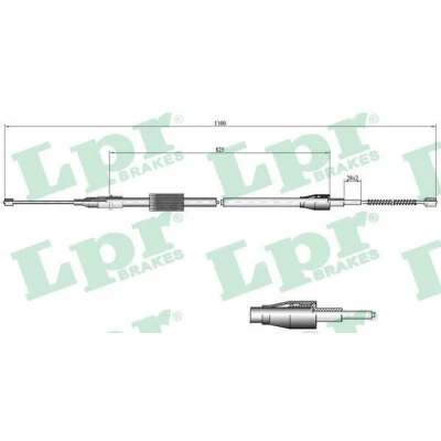 Bild av LPR C0035B Câble De Frein 1075/814 à tambour AUDI: A2