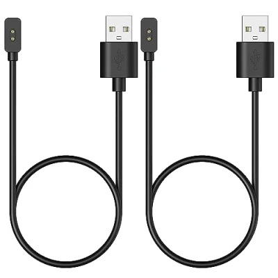 Bild av MoKo 2 Pack Charger Compatible with Redmi Watch 5 Active/5 Lite/4/3 Active/Redmi Smart Band 2/Xiaomi Mi 9/8/8 Pro/8 Active, Magnetic Charging Dock 3.3ft/100cm USB Cable Cord, Black