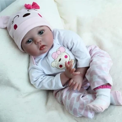 Bild av ZIYIUI Realistisk 20 Tum 50 Cm Reborn Docka Helkroppssilikon Baby Dockor Ser äkta Sovande Flicka Naturtrogen Leksaker Gåva