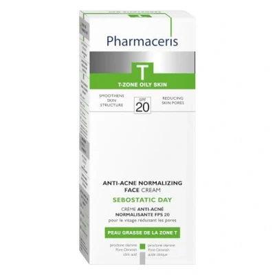 Bild av Pharmaceris T Sebostatic Day, ansiktskräm, SPF 20, ansikts fuktkräm för akne, fet hud och blandhy, rengör porerna, citronsyra 50 ml