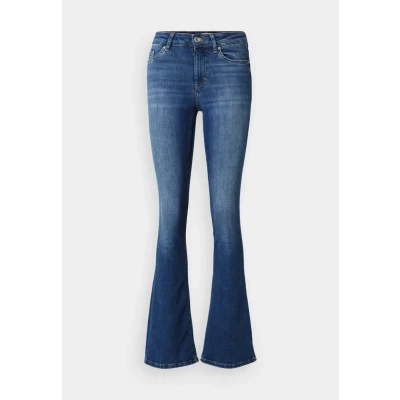 Bild av ONLY Dam utsvängda passform jeans ONLBlush Life Mid Flared Jeans, Mellanblå denim, 34/S/L