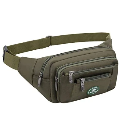 Bild av Vattentäta Bumbags och Fanny Packs Plus Size för Sport Vandring Stor Midja Reseväska Midjeväska Bumbag Kvinnor Män (Oliv)