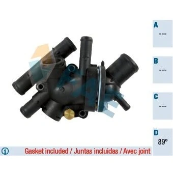 Bild av FAE 5322789 Thermostat d&#039;eau 89 avec joints boîtier RENAULT: CLIO 2, Kangoo I, I Express