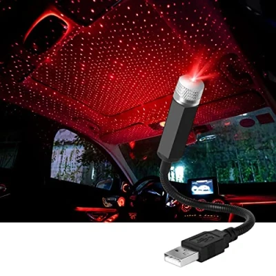 Bild av URAQT Car Atmosphere Light, Interior Lights Flera justerbara lägen, Plug and Play för tak/bil/sovrum/hem/fest (röd)