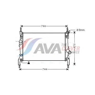Bild av Kylare, motorkylning AVA QUALITY COOLING FD2404
