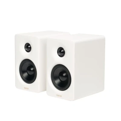 Bild av Edifier M60 2.0 Bibliotekshögtalare, Bluetooth 5.3, 66W RMS, Hi Res Ljud, LDAC, 3&quot; Bas &amp; 1&quot; Diskant, USB C AUX ingångar, Känslig Touchpanel, PC högtalare, Vit