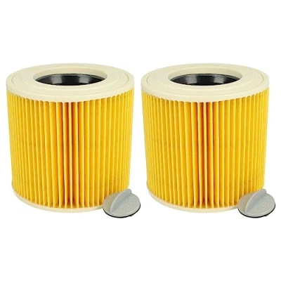 Bild av vhbw 2 x veckfilter kompatibelt med Kärcher NT 27/1 ME Professional, 48/1 TE Professional dammsugare patronfilter, brun