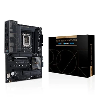 Bild av ASUS ProArt B660 CREATOR D4 moderkortsuttag Intel LGA 1700 (Intel B660, ATX, DDR4 minne, PCIe 5.0, 2x M.2, USB C DisplayPort)