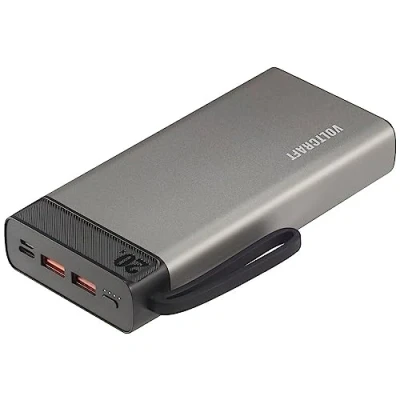 Bild av VOLTCRAFT PB 20 PD3.0 powerbank 000 mAh Power Delivery 3.0 LiPo grå svart statusdisplay