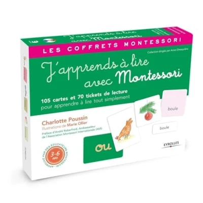 Bild av J&#039;apprends à lire avec Montessori: 105 cartes et 70 tickets de lecture pour apprendre tout simplement