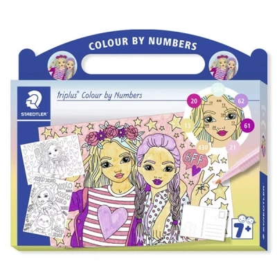 Bild av STAEDTLER målningsset triplus Painting by numbers Fashion målningstema mode, i kartong, för barn från 7 år, 1 bit (34 CBN03)