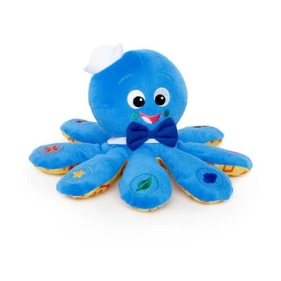 Bild av Baby Einstein, Octoplush musikalisk bläckfisk gosedjur plyschleksak, 25+ melodier och ljud, 3 språk, pedagogiskt främjar färgupptäckt, småbarnsleksak med volymkontroll, ålder månad+, blå