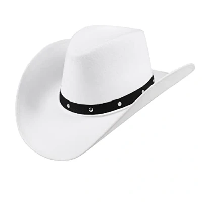 Bild av Boland Cowboy hatt Wichita, filthatt, sheriff, vilda västar, utklädnad, kostym, karneval, temafest, vit