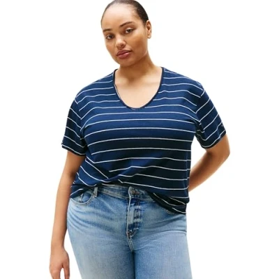 Bild av Tommy Hilfiger Curve Tshirt med print, Storlek: 46, Calico/dark night navy