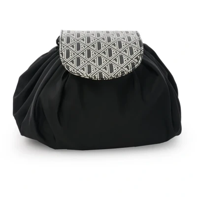 Bild av Ceannis JLB Round Drawstring Bag M Black White 27x16x17 cm pcs 1