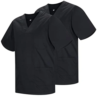 Bild av MISEMIYA Pack 2 st Sanitär hjälm Unisex Sanitära uniformer Medical Uniform Ref.817 * 2, Svart 21, 4XL
