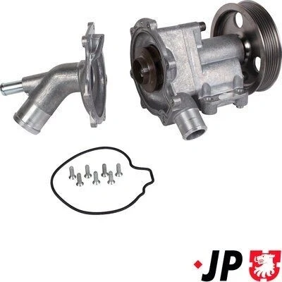 Bild av JP GROUP 6014100100 Pompe à eau avec joint d&#039;étanchéite mécanique Fer pour système dentrainement courroie trapézoïdale nervures MINI: 3/5 portes