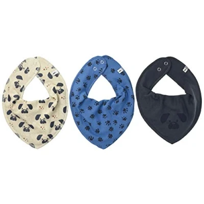 Bild av pippi Baby bandana haklapp pojke triangulära halsdukar, Vallarta blå, one size