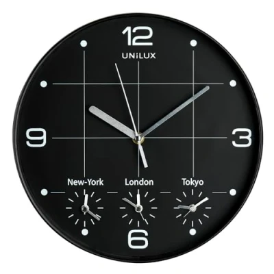 Bild av Unilux väggklocka på time, 30 cm, svart
