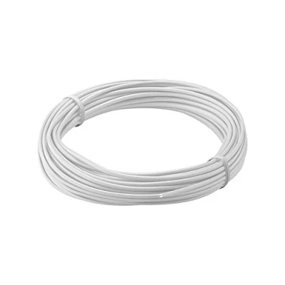 Bild av goobay 55046 kopparlitt, 1 tråd, flertrådig (18 x 0,1 mm) kopparkabel med en pärla, elektrisk ledare i modellbygge och elektroteknik, isolerad, vit/10 m