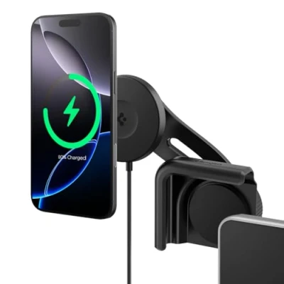 Bild av Spigen Tesla TapLock MagSafe Car Mount Charger Wireless for Screen Black