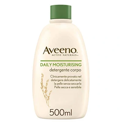 Bild av Aveeno Daily Moisturising tvålfri duschgel (500 ml) vegansk hudvård vård dusch för normal till torr, känslig hud med lugnande havre