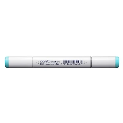 Bild av COPIC sketch märkpenna typ B 02, Robin&#039;s Egg Blue, professionell penselmarkör, med en superpenselspets och medium broad spets