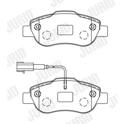 Bild av JURID 573266J Jeu de plaquettes frein contact signal d&#039;usure inclus avec accessoires FIAT: 500 3 portes, Panda II 5 C Cabriolet