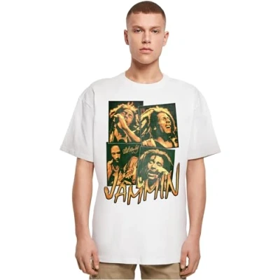 Bild av Merchcode BOB Marley Jammin LIVE Tshirt med print, Storlek: Small, White