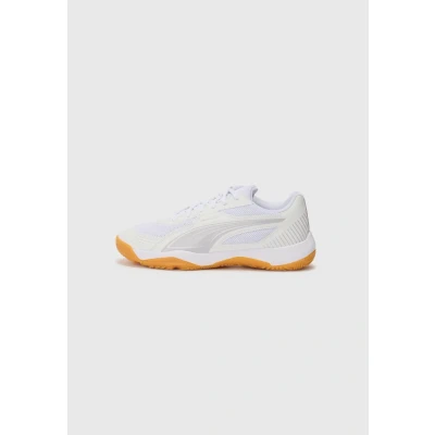 Bild av Puma Unisex Solarflash Iii Jr inomhus domstol sko, vit lila krossbär, 33 EU
