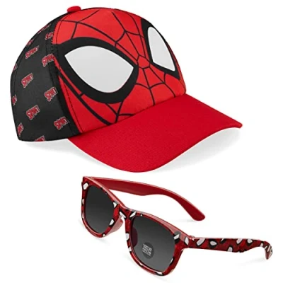 Bild av Marvel keps för pojkar, set med två delar basebollkeps och solglasögon, officiella tillbehör, sommarkläder Spiderman Avengers keps, endast en storlek, one size