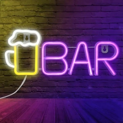 Bild av Led neonskylt bar, neonskyltar, bar neonskylt, öl neonskyltar för pub väggdekoration