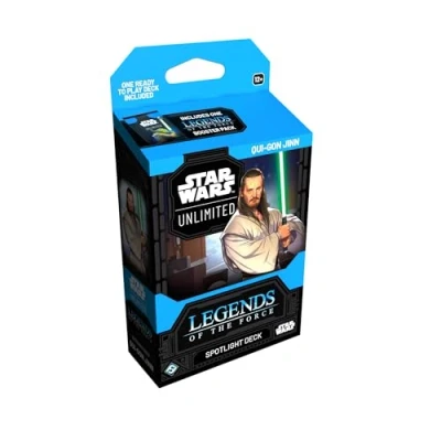 Bild av Fantasy Flight Games Star Wars: Unlimited Trading Card Game Legends of the Force Qui Gon Jinn SPOTLIGHT DECK Ready to Play 50 kortlek med exklusiva kort, åldrar 12+, 2+ spelare, 20 min speltid